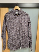 Koszula męska Wólczanka Slim 40 – wzór liście, 100% bawełna