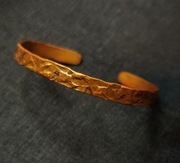 Unikalna ręcznie robiona miedziana bransoleta unisex 100% czysta miedź 