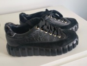 Venezia skóra naturalna 37 czarne półbuty sneakersy