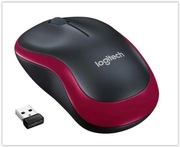 Mysz Logitech M185 Bezprzewodowa USB 2.4GHz kolor czerwony