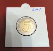 "5 złotych 2017 rok. Moneta obiegowa.
