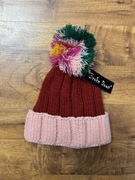 Czapka zimowa z tęczowym pomponem kolorowa czapeczka Broke Down uniwersalna