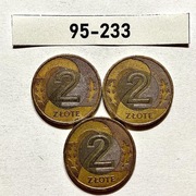 Moneta 2 zł  1995 rok ZESTAW 95-233 = 3 szt. 