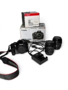 Canon EOS 1100D + 18-55mm + 85mm f/1.8 USM + torba
