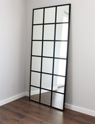 Lustro Loft 180x80 Aluminiowa Rama - Nowe Loftowe Czarna Szachownica