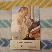 Obrazek z relikwią o.PIO z Petralcina