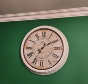 zegar ścienny klasyczny elegancki postarzany ecry