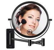 Lusterko Naścienne Do Makijażu Czarne podówjne 10x