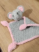 Maskotka SŁOŃ SŁONIK pluszak kocyk zabawka przytulanka handmade na szydełku