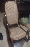 Krzesło bujanie - drewno,ratan