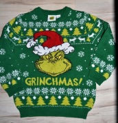 The Grinch świąteczny sweter 3/4 lat 104 cm