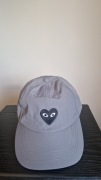 Comme des Garçons PLAY czapka z daszkiem szara serce nowa z metką