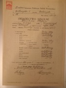 ŚWIADECTWO SZKOŁY POWSZECHNEJ 1937r.