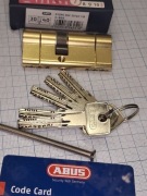 Wkładka atestowana kl.C ABUS 30/40 mosiądz satyna z bezpiecznym sprzęgłem
