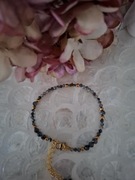 Bransoletka handmade z naturalnych kamieni labradoryt hematyt 