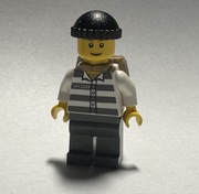 LEGO CITY FIGURKA POLICE ZŁODZIEJ,WIĘZIEŃ cty0000