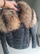 Kurtka skórzana OCHNIK kołnierz skora naturalna rozm.S ocieplana 