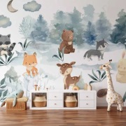 Fototapeta Magiczny las, zwierzęta leśne