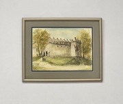 Akwarela - "Zamek w Nowym Sączu" - Elżbieta Szot.