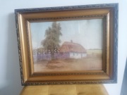 Akwarela /chata wiejska