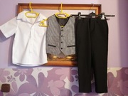 Komplet galowy strój galowy chłopięcy czarno/biały roz 116