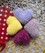 Pluszowe serce brelok Walentynki rękodzieło