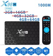 Tuner Android TV X98H PRO Smart TV BOX ; 4GB + 64GB