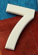 Cyfry 3D  drzwi skrzynkę pocztową samoprzylepne 7