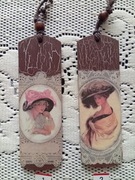 Zakładka drewniana zdobiona decoupage 