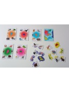 Puzzle kontynenty Zwierzęta świata Bajka 