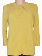 Musztardowa Bluzka z marszczonym dekoltem długi rękaw Orsay 38 (M)