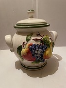 Duża Włoska waza wzór owoce