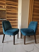 Krzesła fotele tapicerowane komplet 6 sztuk  zielone art deco modern