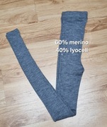 Cubus legginsy getry termoaktywne 60% merino r xs