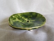 Mydelniczka ceramiczna z gliny zielona