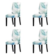 Piękne pokrowce na krzesła zestaw 4 sztuki pokrowce w liście okazja