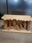 Szopka drewniana duża z bali