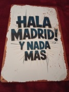 Tablica metalowa do powieszenia Real Madryt Hala Madrid 30x20 cm 