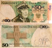 003 - Banknot PRL Narodowy Bank Polski - nominał 50 zł (463)