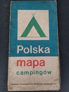 Polska mapa campingów. 1971 rok