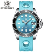 Zegarek Steeldive SD1953, automatyczny Seiko NH35, Szafir, Turkusowy