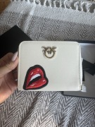 Pinko biały portfel skórzany usta nowy taylor lips