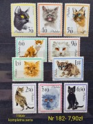 Znaczki fauna:182: koty, zwierzęta- Polska 1964r **