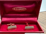 H. SAMUEL Śliczne spinki do mankietów pozłacane