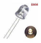 Diody led 8mm żółte obudowa przezroczysta 2szt wysyłka w 24h