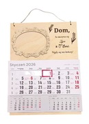 Kalendarz drewniany,na Nowy Rok,miejsce na zdjęcie,30/40 cm,do powieszenia 