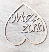 Obręcz serce, mąż i żona baza do makramy