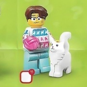 Lego Minifigurka 71048 col27-11 col459 Cat Lover/Miłośnik Kotów