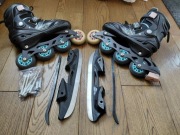 2w1! Rolki + łyżwy Nils Extreme NH18192 (34–38)–rosną razem z dzieckiem