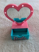 Różowa niebieska toaletka serce lusterko podświetlane świecące Barbie